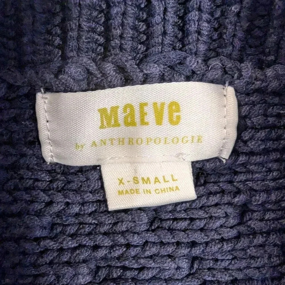 Maeve Chunky Knit Cardigan, Cotton Blend, Size XS - Picture 7 of 9